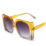 2021 Oversized Sunglasses For Women Square Frame Round Lens