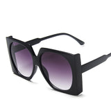 2021 Oversized Sunglasses For Women Square Frame Round Lens