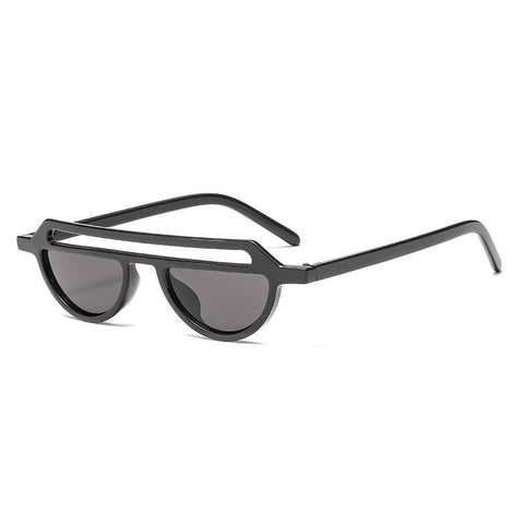 New Parallel Bar Semicircle Sunglasses Trendy Irregular Frame Unisex